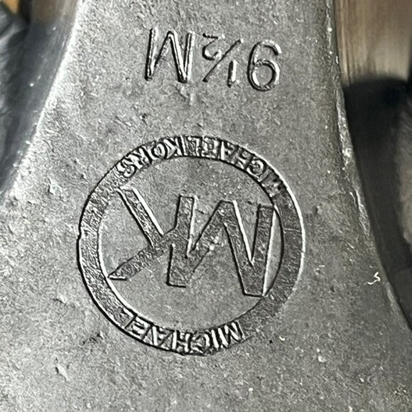 Michael Kors Women's Black Leather Wedge Slingback Heels Size 9.5M - Picture 3 of 10